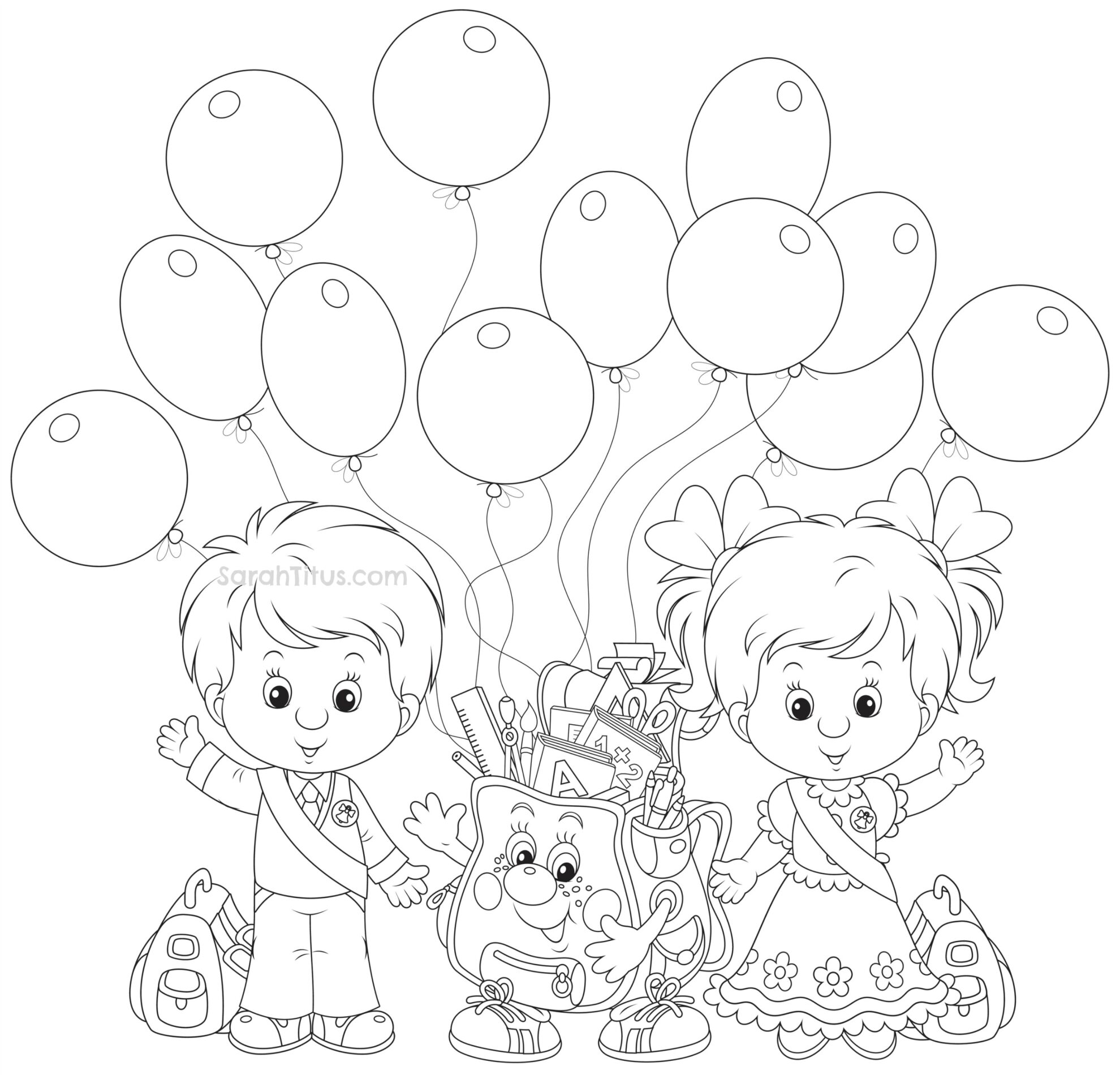 Back to School Coloring Pages - Sarah Titus