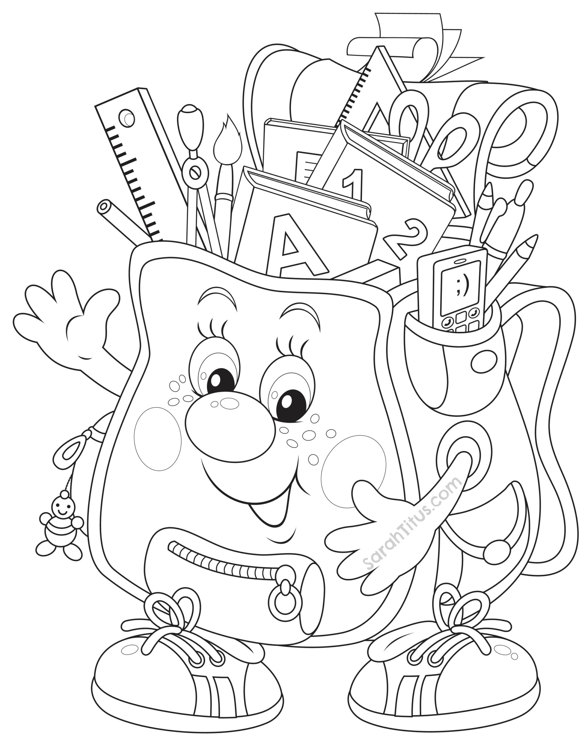 Free coloring pages of back to school