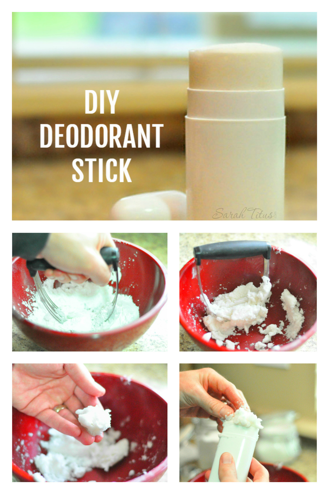 DIY Deodorant Stick - Sarah Titus