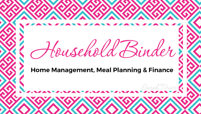 Household Binder Free Printables - Sarah Titus