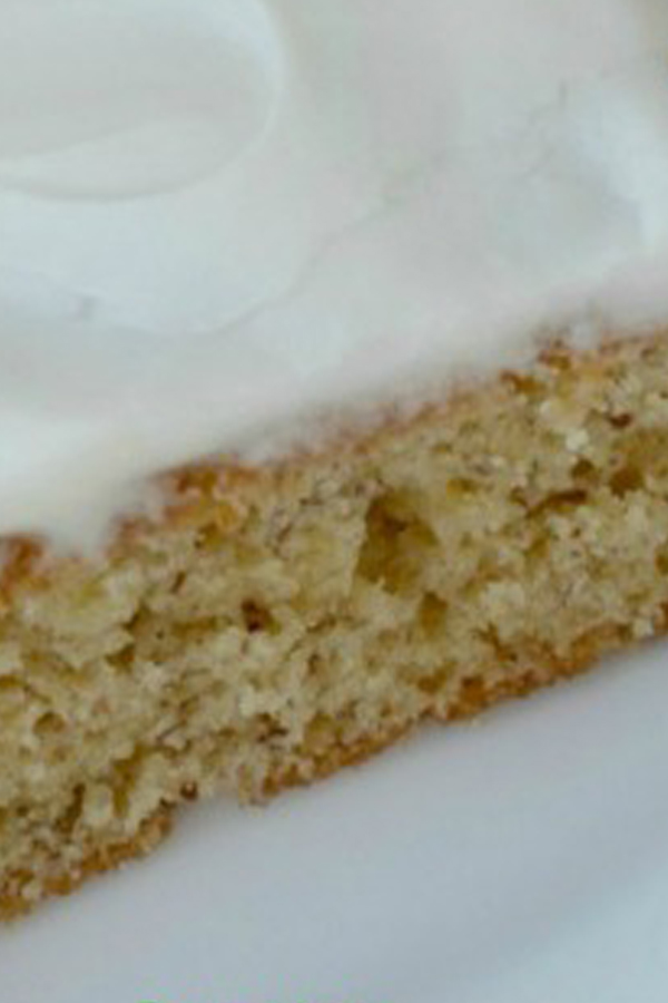 Banana Pecan Cake w Vanilla Lime Frosting