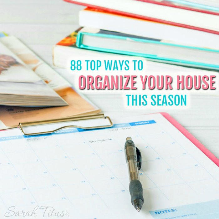Readers, bloggers, and myself all got together to share our very best 88 top ways to organize your house this season. Check it out and leave a comment. Tell me what is YOUR top way to organize your house this season!!!