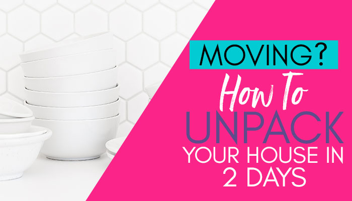 In 14 years, I've moved over 30 times. You could say I'm an expert packing mover by now and over the years, I've learned how to unpack a house in two days! It's not hard if you follow these simple tips. #moving #hacks #packing