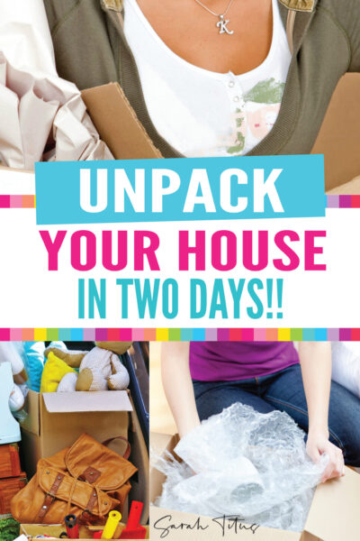 In 14 years, I've moved over 30 times. You could say I'm an expert packing mover by now and over the years, I've learned how to unpack a house in two days! It's not hard if you follow these simple tips. #moving #hacks #packing