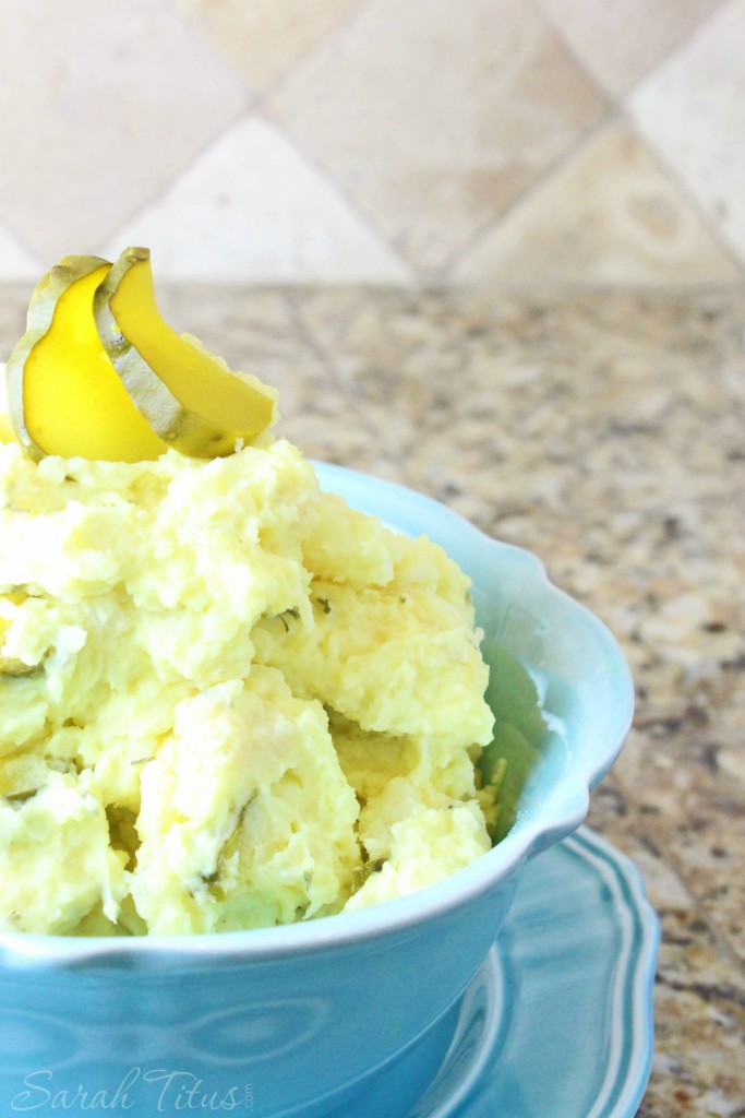 This craveworthy potato salad has some fun ingredients in it, including water chestnuts and pickle juice. Although it may seem odd, this recipe is totally to die for. It's SOOOO tasty!