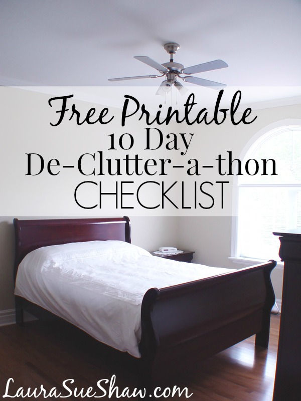 Decluttering is a great thing to do before cleaning- it means less to clean! This Checklist will help you go through all your clutter!
