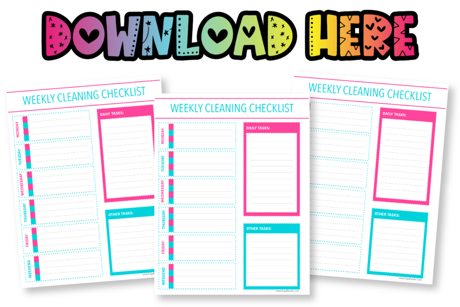 Free Printable Weekly Cleaning Checklist