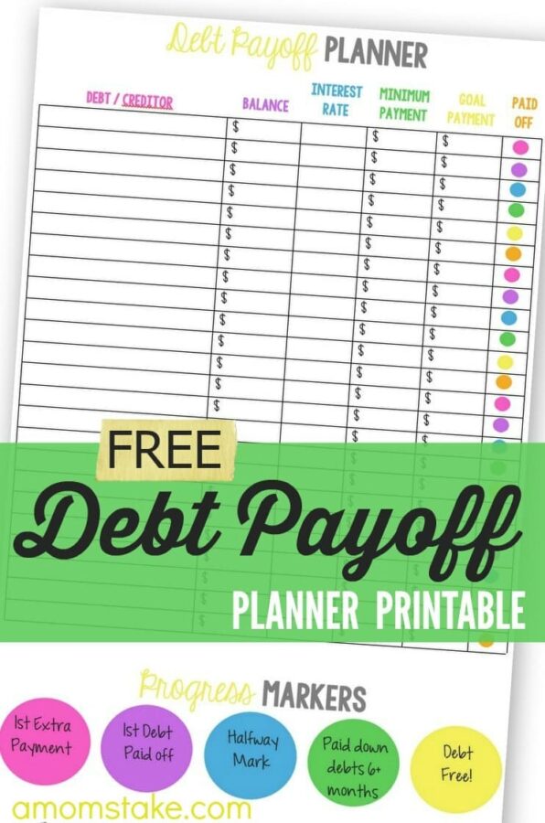 Debt Payoff Planner Worksheet