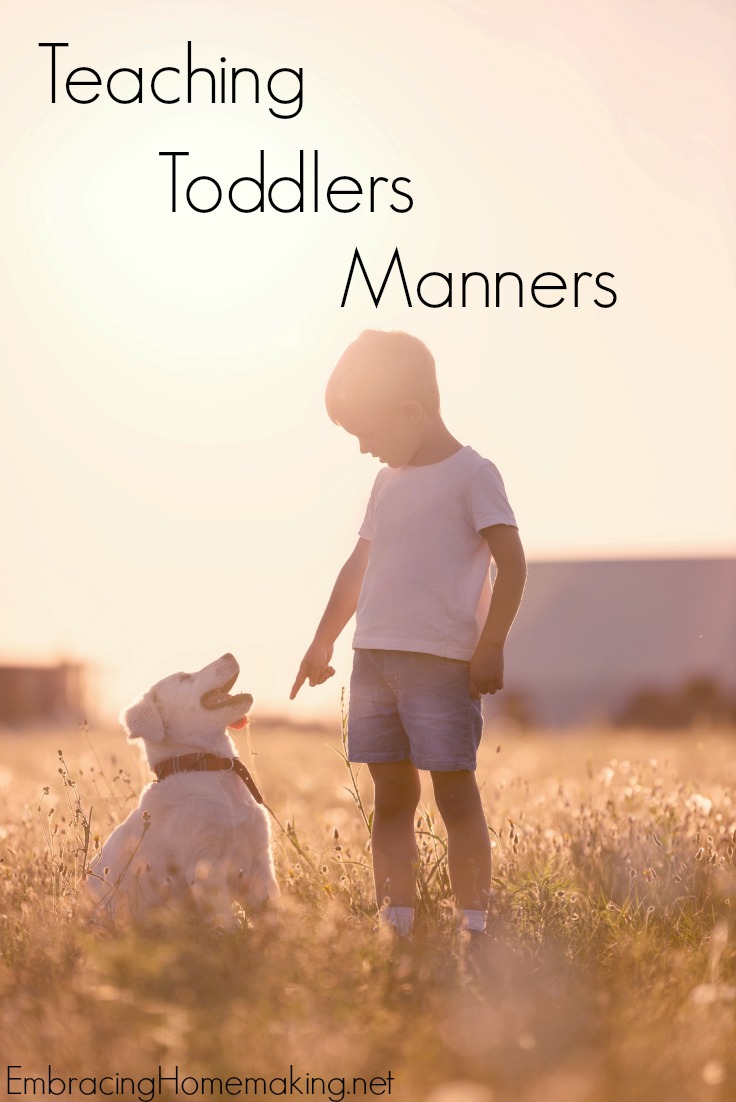 Toddlers are not too young to start learning their manners and to be respectful! Some great pointers here.