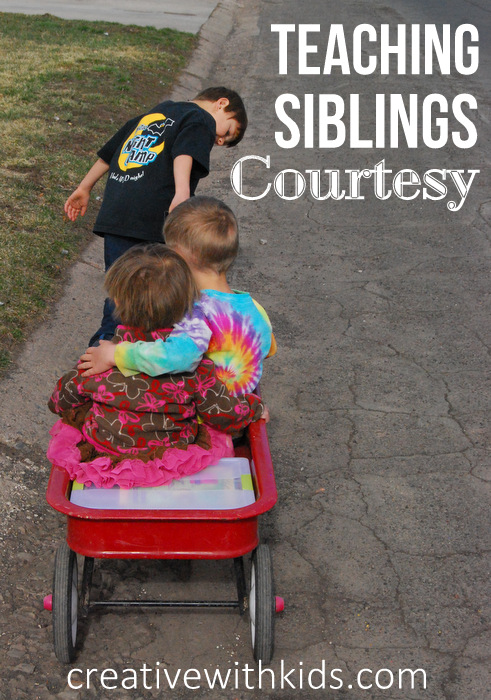 Anyone with 2 or more kids knows siblings can sometimes argue and disresect each other. This is a great tip to teach your children to show courtesy and respect to their siblings.