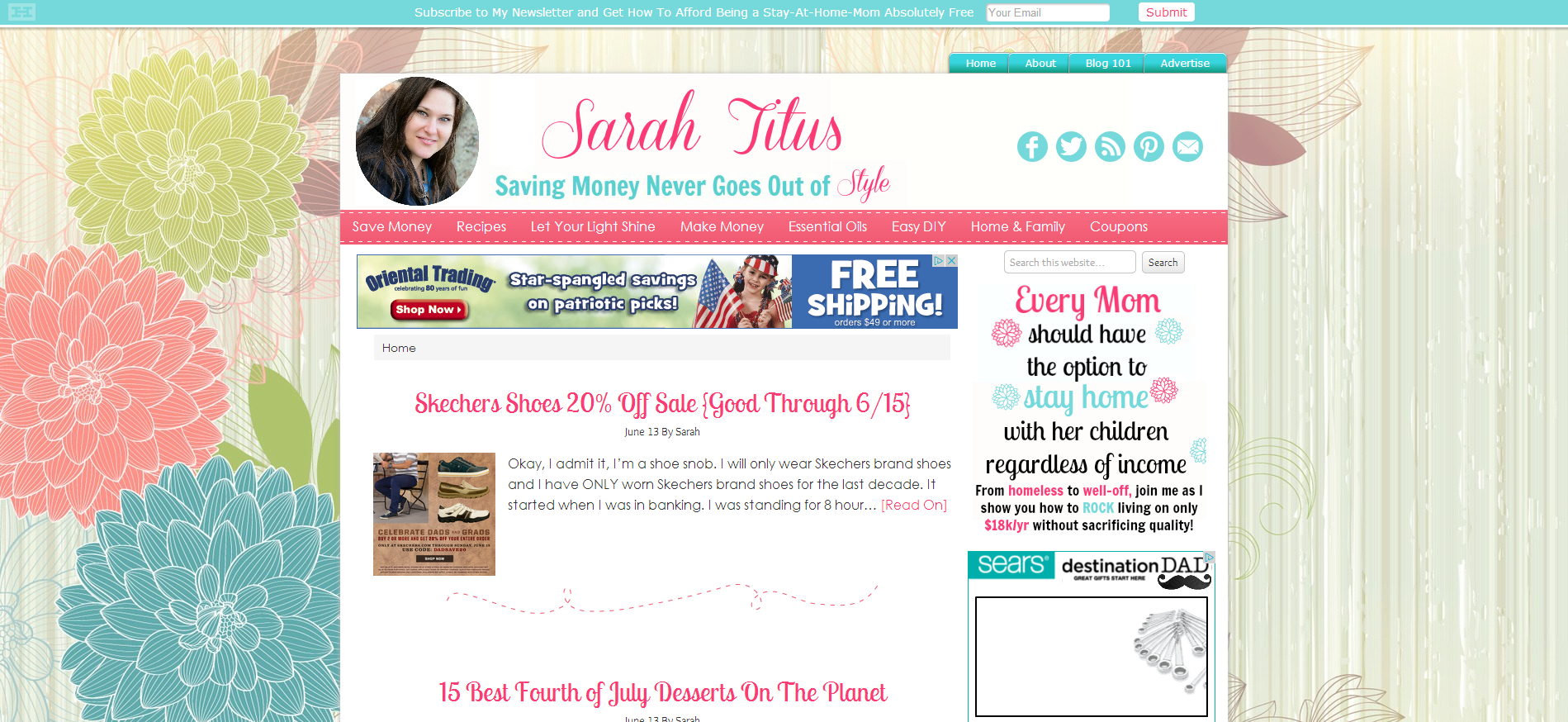 Saving Money Never Goes Out of Style blog screenshot