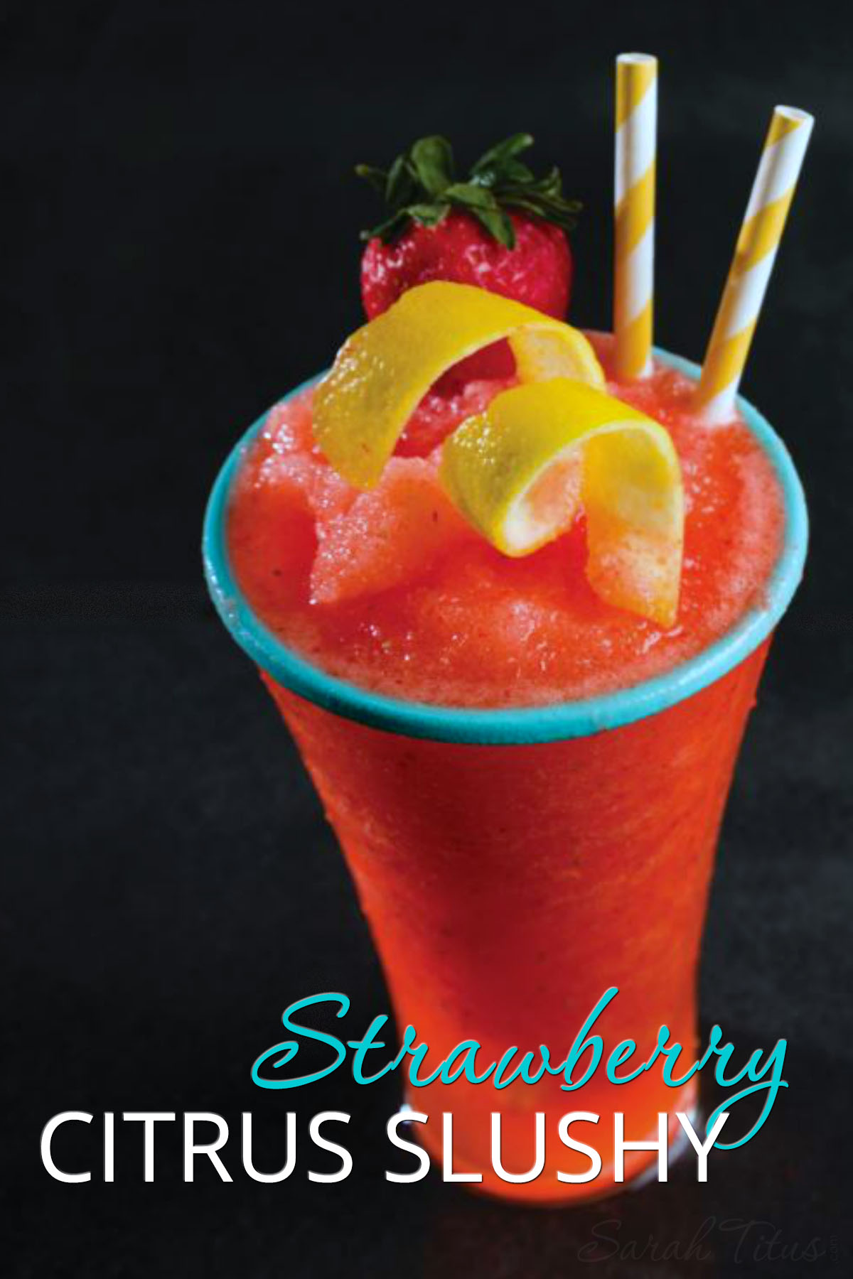 It's super hot outside and you feel like you're melting. Cool off with this delicious Strawberry Citrus Slushy!