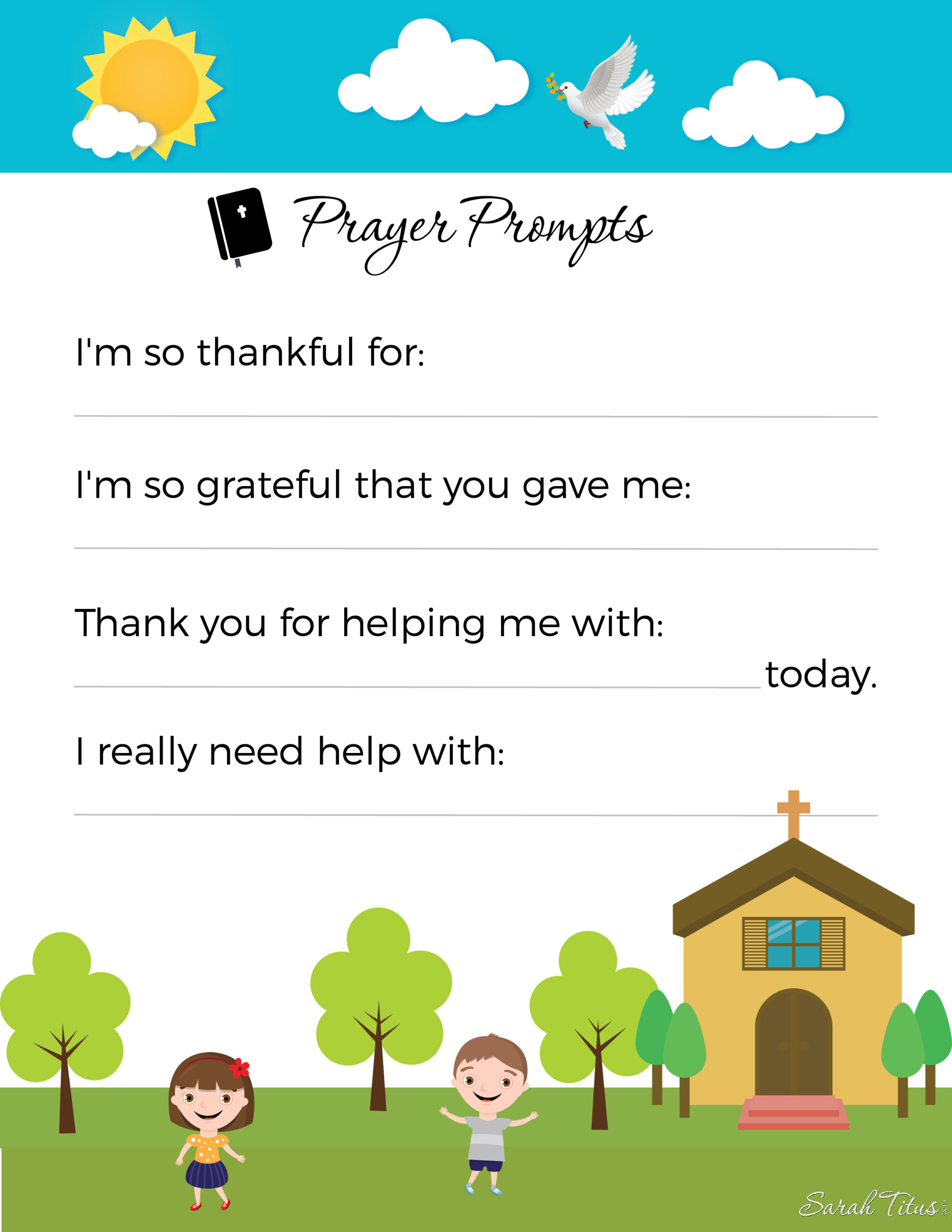 A rock-solid prayer life is one of the best gifts you can give your kids, but it can be difficult to get them there. Here's how to start a kid's prayer journal and get them excited about praying, plus some free printables to boot!