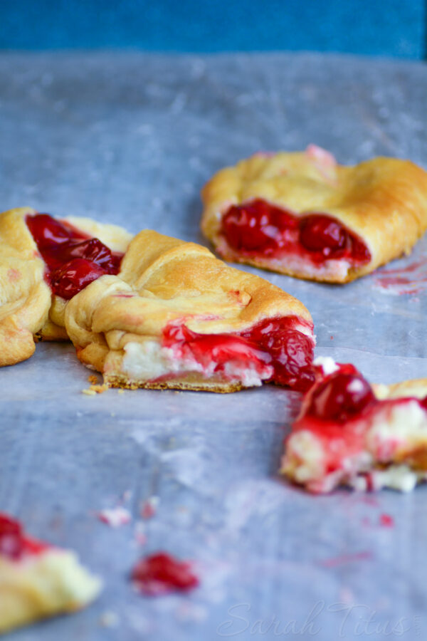 Believe it or not, this Cherry Cheesecake Crescent Ring only uses 5 ingredients and is an absolute show-stopper packed with flavor!