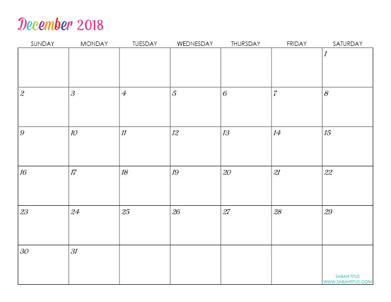 personalized printable calendar