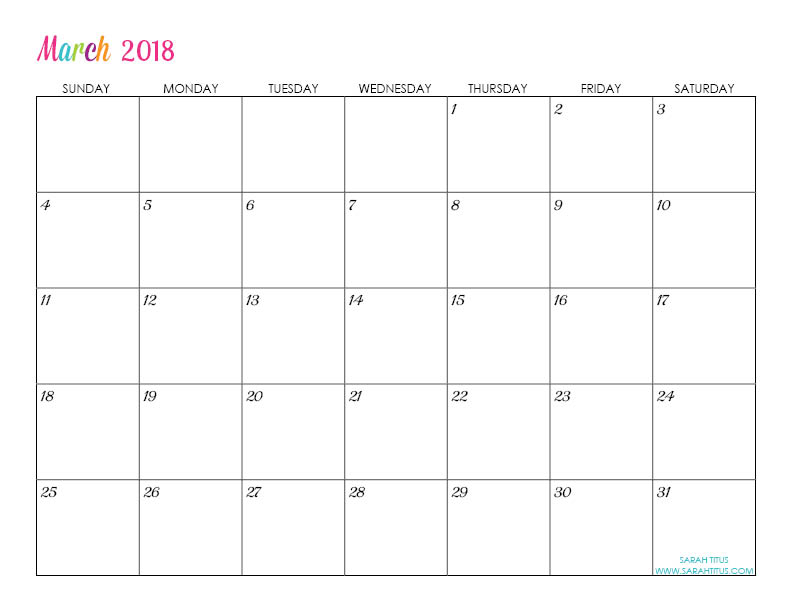 calendario 2018 editable