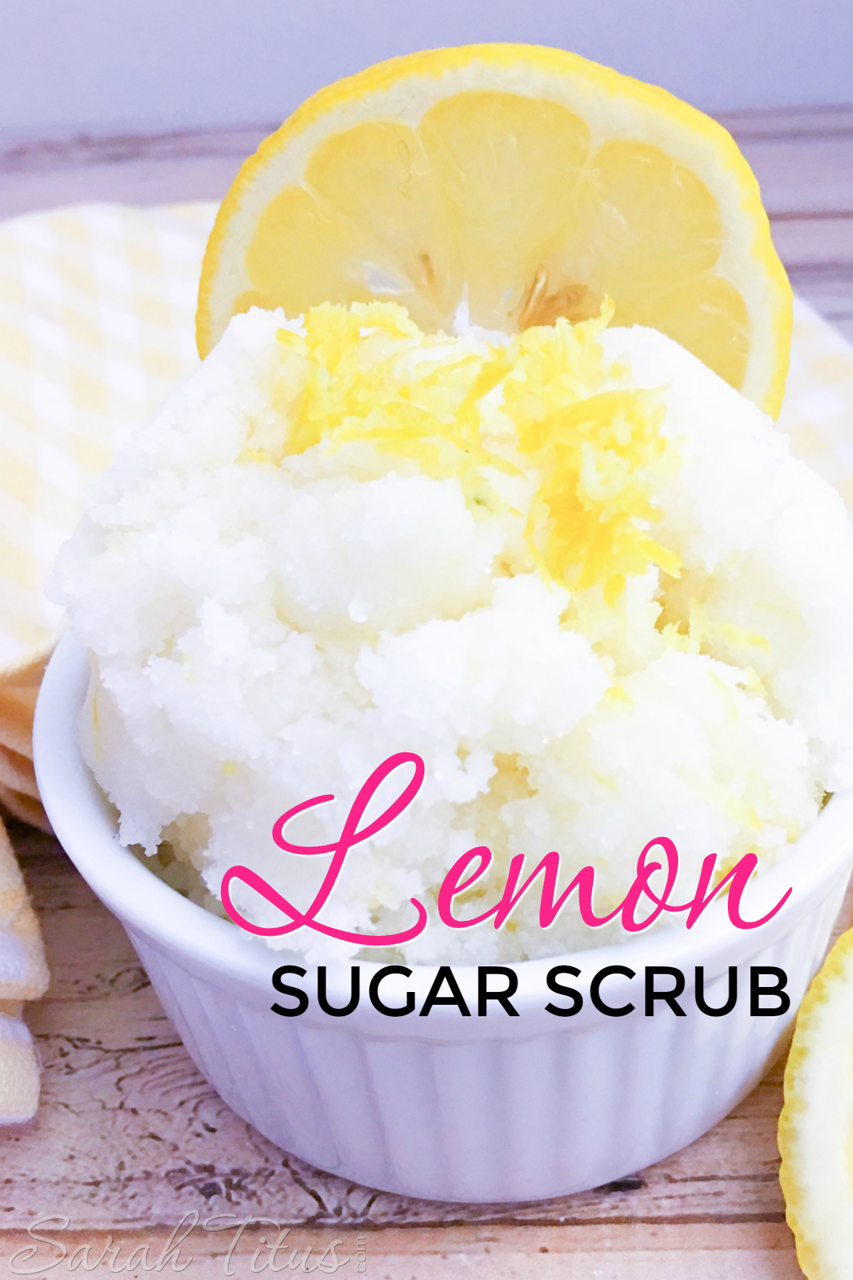 Homemade Exfoliating Lemon Sugar Scrub DIY Essential Oil Recipe