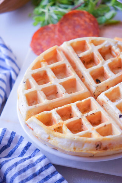 I don't care who you are- you're gonna LOVE these pizza waffles!