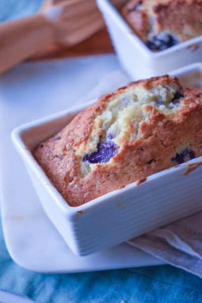 The sweetness of the blueberries with the slight tart of the lemon, these lemon blueberry loaves make for a very delicious and healthy snack!