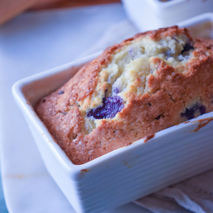 The sweetness of the blueberries with the slight tart of the lemon, these lemon blueberry loaves make for a very delicious and healthy snack!