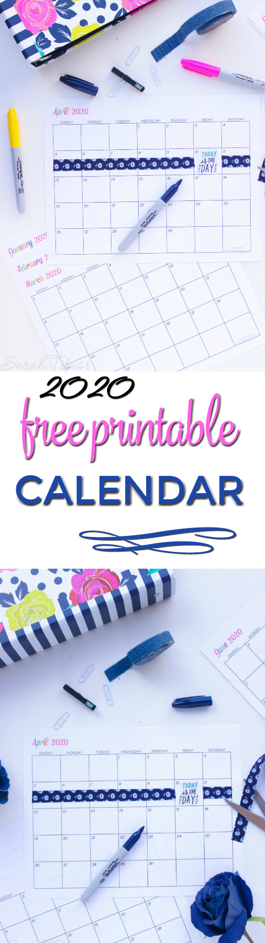 Custom Editable 2020 Free Printable Calendars Sarah Titus