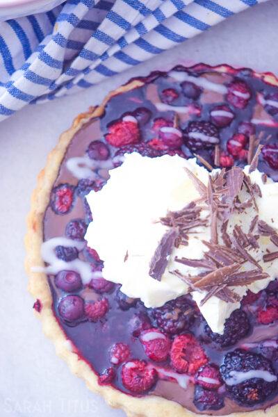Everyone loves chocolate, am I right? This Chocolate Berry Pie is a non-traditional spin on chocolate pie paired with 3 types of berries. You'll adore it!