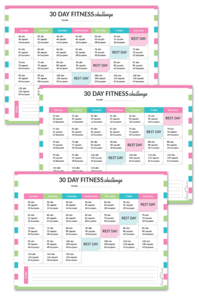 Medical Binder: 30 Day Fitness Challenge