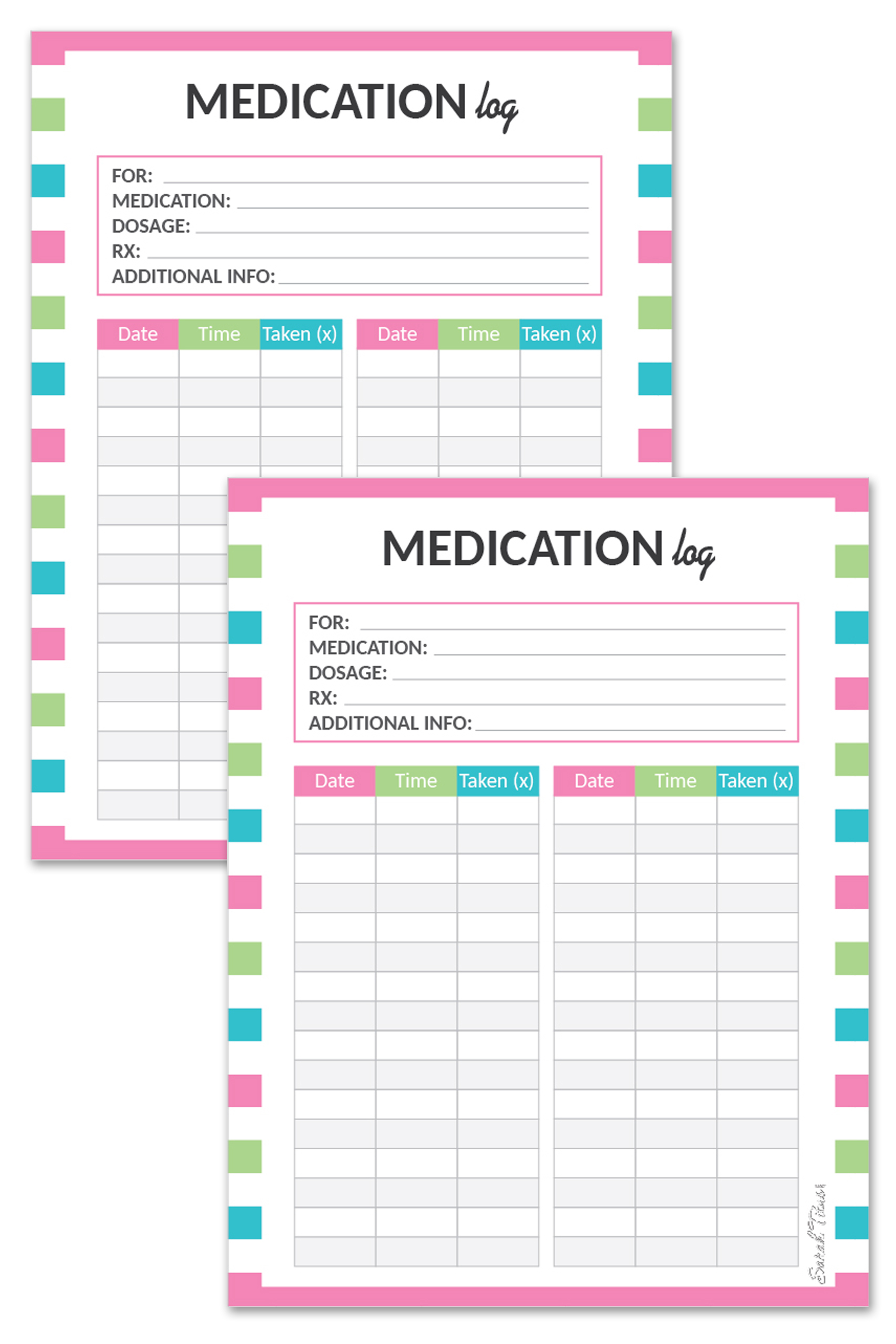 Medical Binder: Medication Log - Sarah Titus