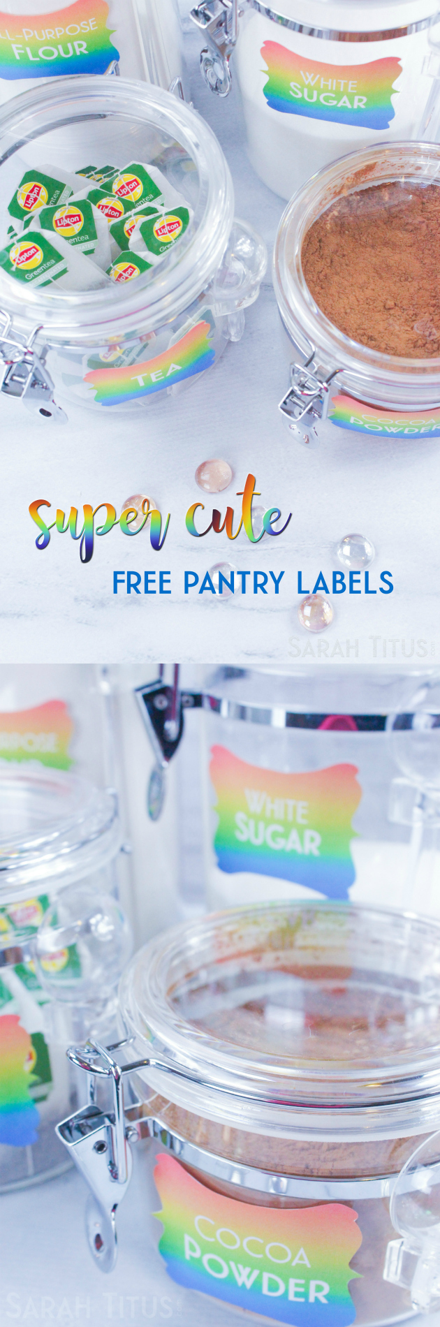 Is it just me or are all the free pantry labels dull and boring? Give your canisters some LIFE and pizzazz with these super CUTE, colorful free printable pantry labels!