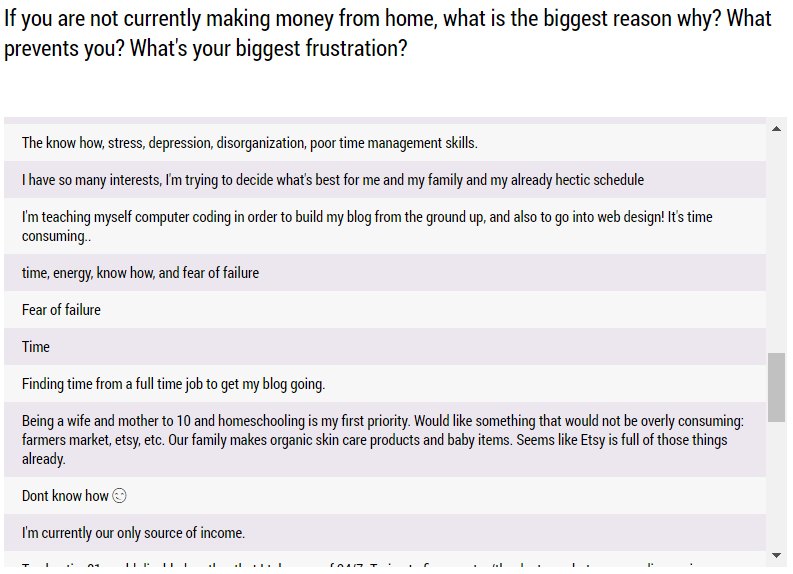 List of possible reasons you're not making money from home