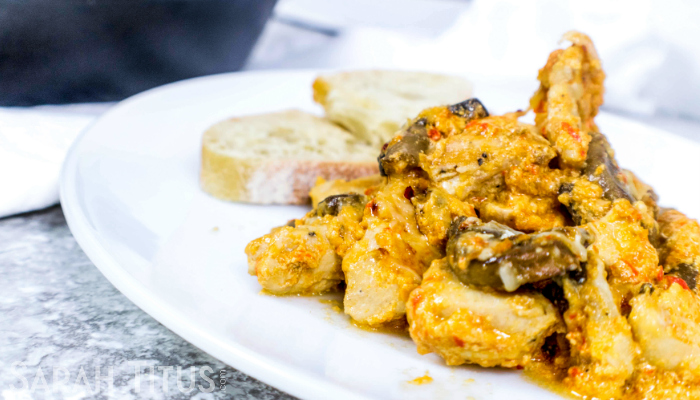 This decadent Creamy Chicken with Mushrooms is one of my favorite meals in the world! It's something I grew up eating and is like a party in your mouth.