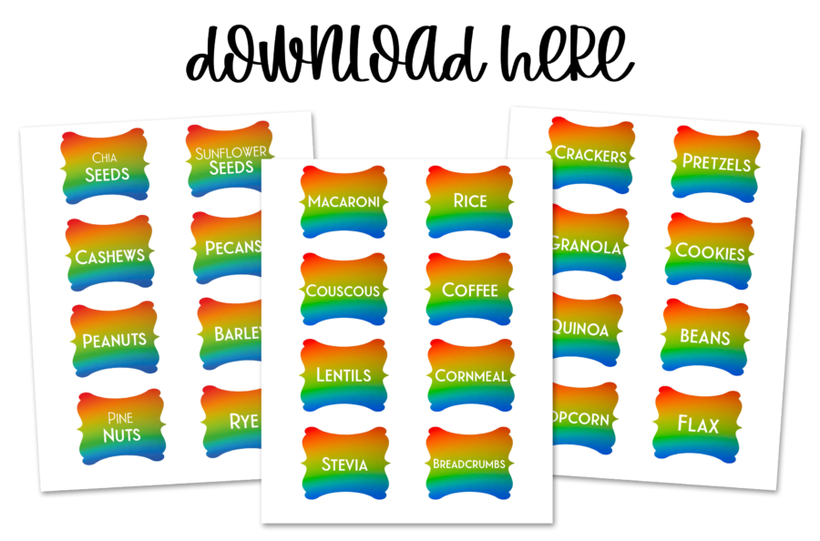 Super Cute Free Pantry Labels Download