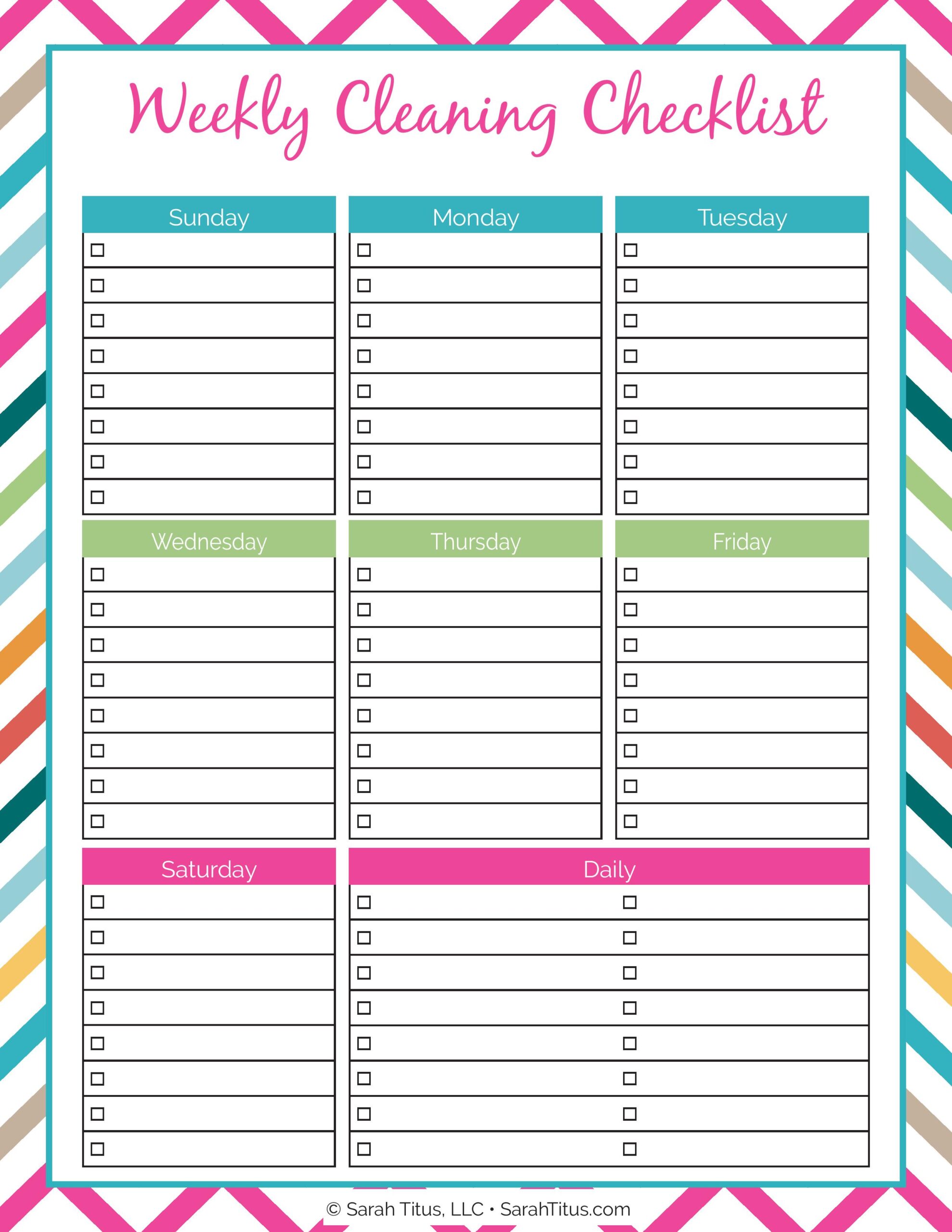 If you're an organization freak like me who just loves having everything all tidy, this Printable Weekly Cleaning Checklist will be so helpful!