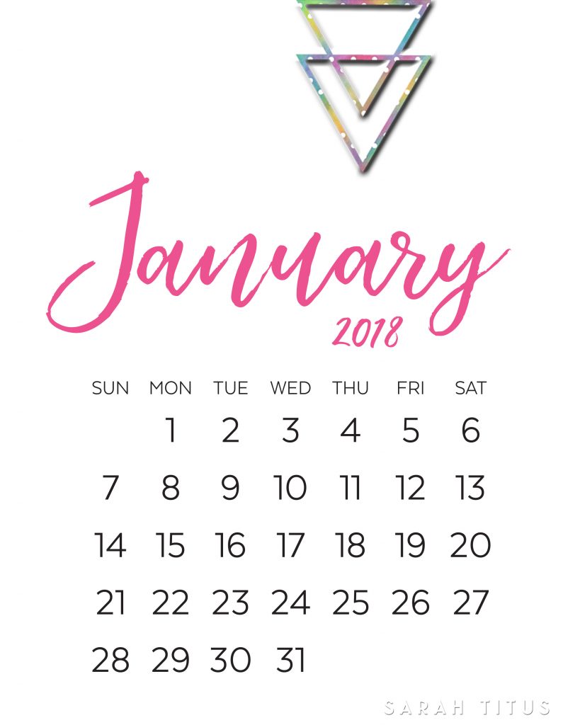 online calendars 2018