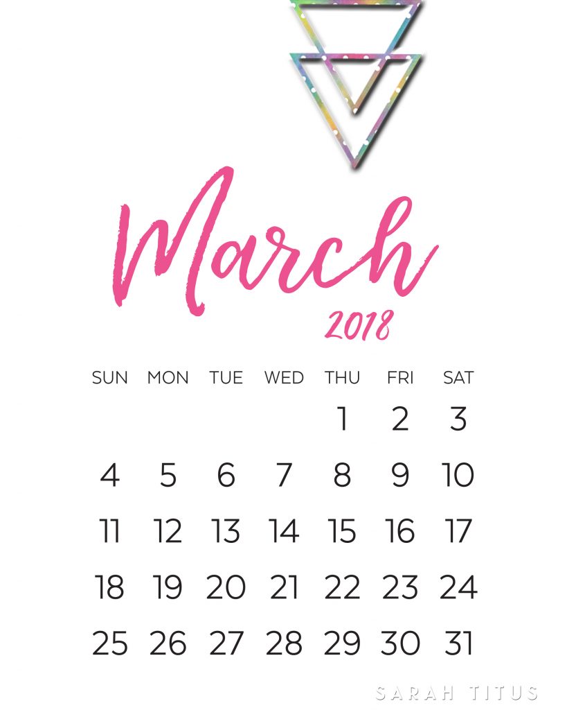 editable online calendar 2018