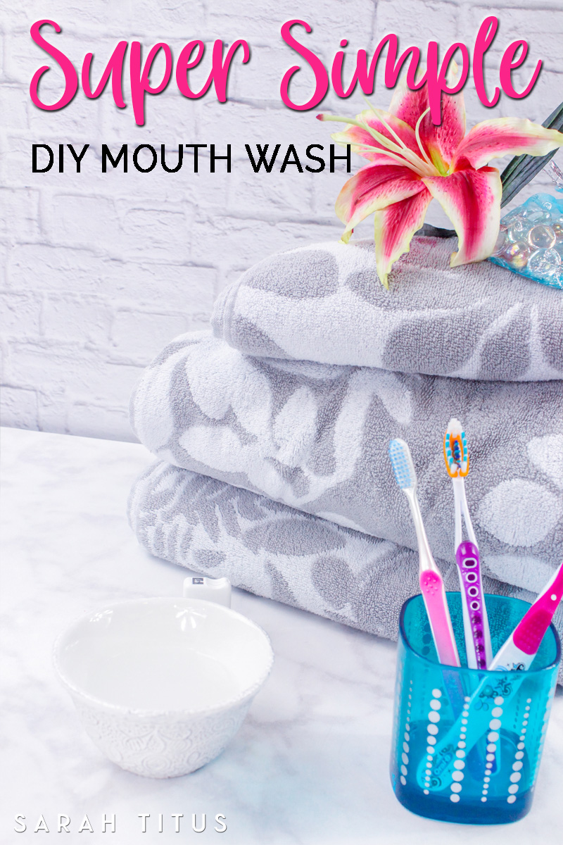 This super simple DIY mouth wash only has 3 ingredients, and most likely, you already have them on hand!