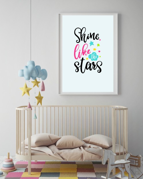 What a cute design to hang in your girl's room!  