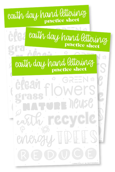 Earth Day Hand Lettering-01