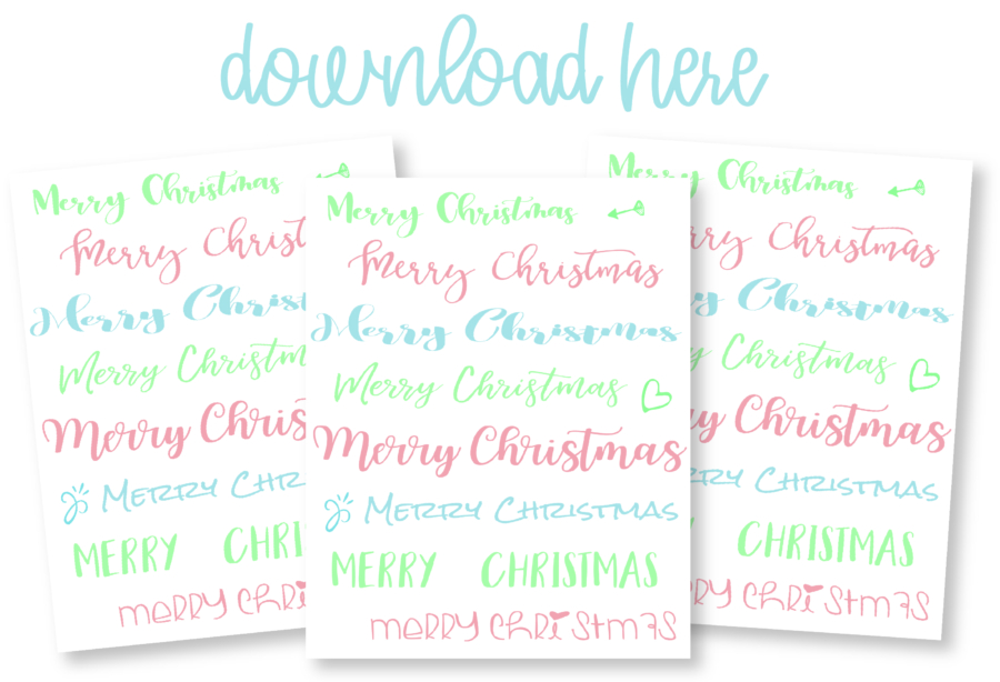 Free Christmas Handlettering Practice Sheet