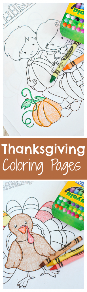 Keep your little ones entertained with these cute Thanksgiving coloring pages.