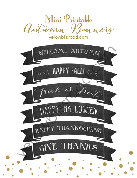 Give an extra touch to your gatherings this fall with these beautiful mini fall banners.