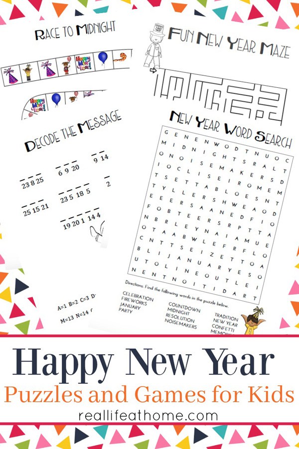 Keep your kids entertained all night long with these packet of New Years Free Printables