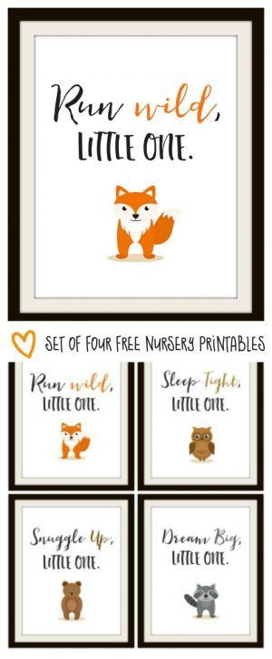 These animal wall art prints are SUPER CUTE for your little child's room!