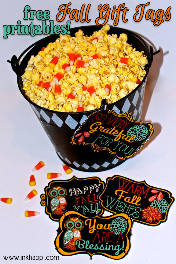 Use these free gift tags on your presents. Isn't this fall printable extremely cute?