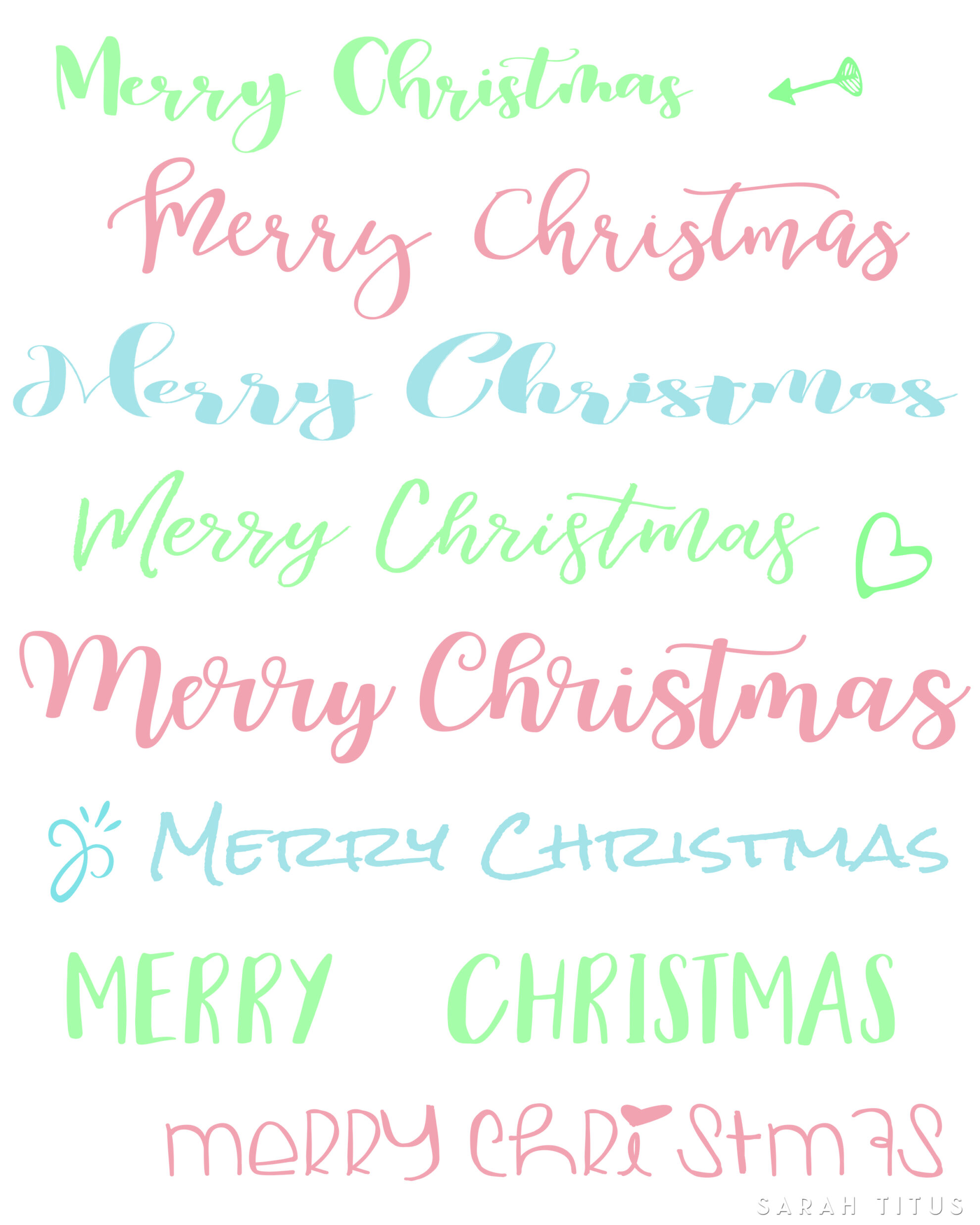 Do you love handlettering as much as I do? This Christmas handlettering printable is for you!