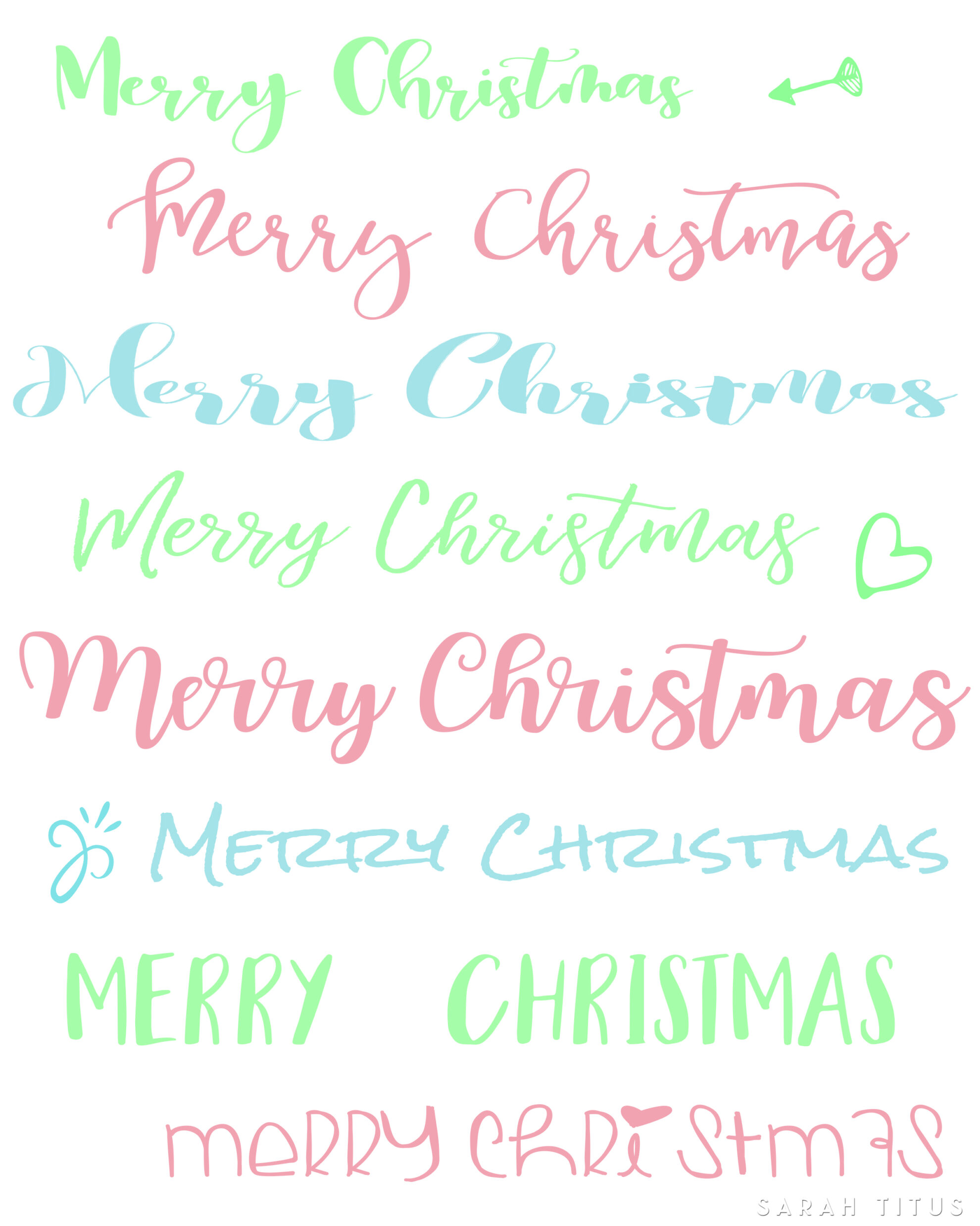 Do you love handlettering as much as I do? This Christmas handlettering printable is for you!