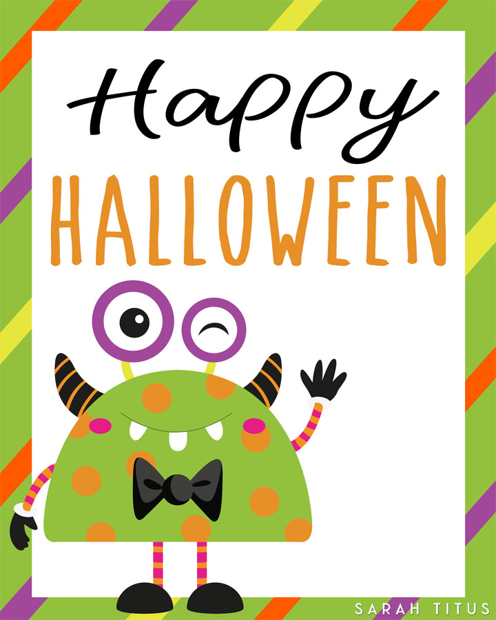 Wouldn't it be nice for houses that hand out candy to have a Halloween printable door sign letting you know they are participating? Now you can! Get your free printable here!