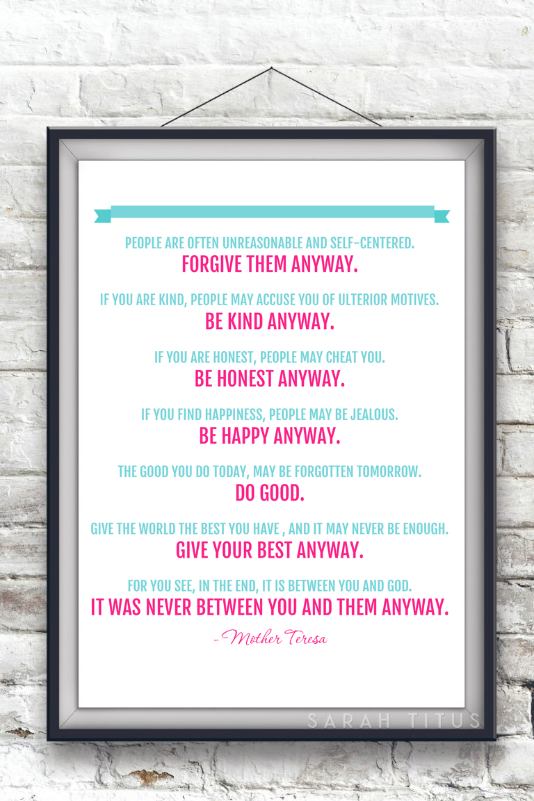 Free Mother Teresa Quote Printable