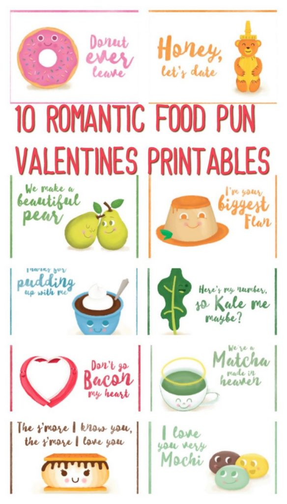 These set of food cards are just so cute and adorable. Share them at work, with friends, or print them for your kids to share with their classmates.