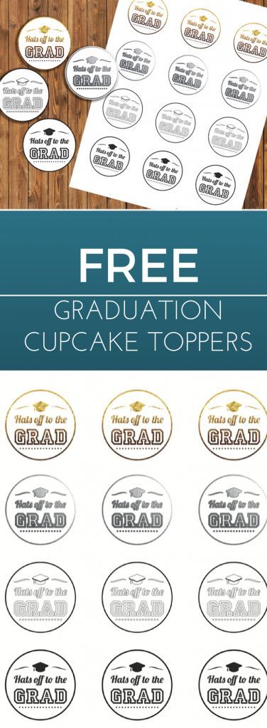 Graduation Free Printable Cupcake Toppers